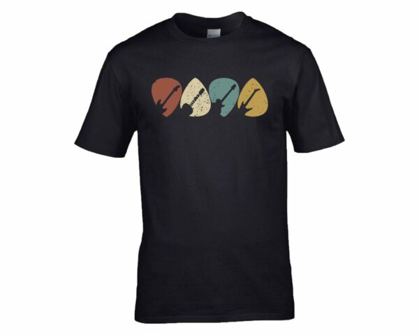Vintage Guitar Picks T-Shirt – Retro Guitarist Gift, Musician Tee for Guitar Players, Cool Guitar Lover Shirt, Gift for Music Lovers

