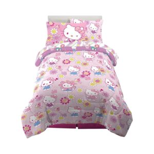 Hello Kitty Twin Bedding Set – Soft, Cozy, 5-Piece Delight